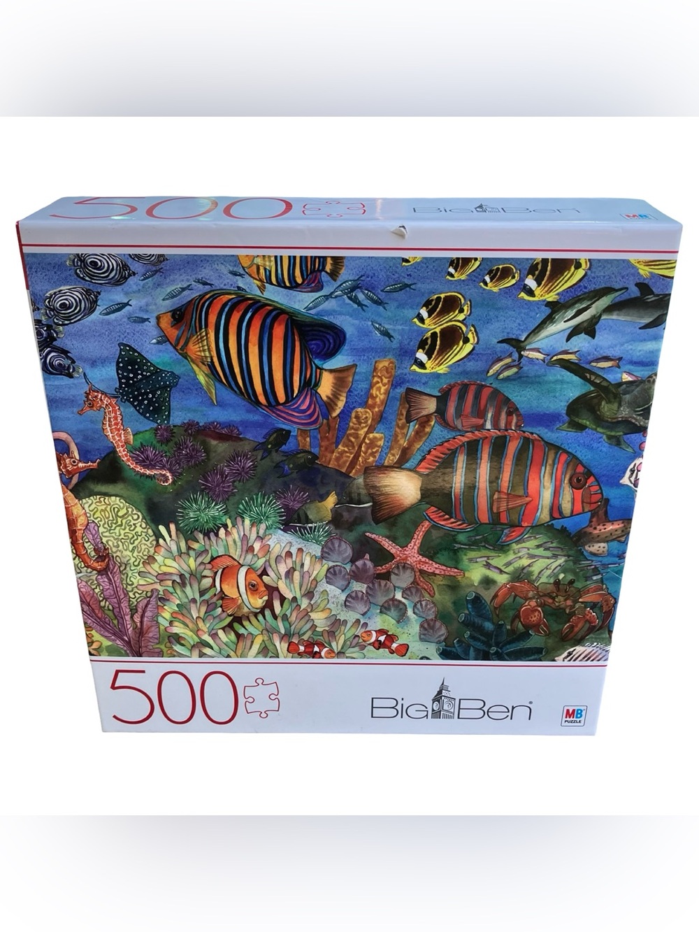 Big Ben Coral Reef Fish 500 Pieces Puzzle 24x18 Jigsaw Hasbro MB NEW SEALED